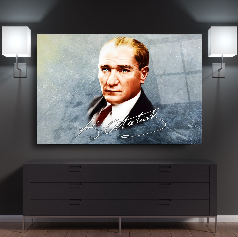 Atatürk Portresi Cam Tablo