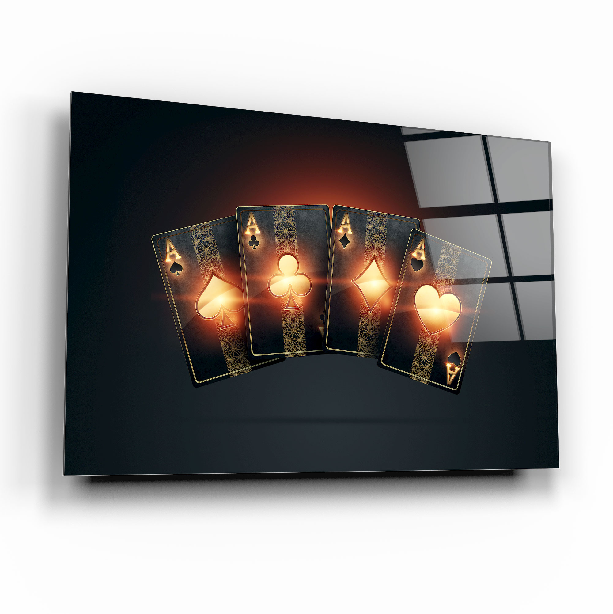İskambil Kartları Kırılmaz Cam Tablo