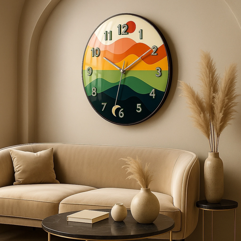 Çocuk Odası Cam Duvar Saati