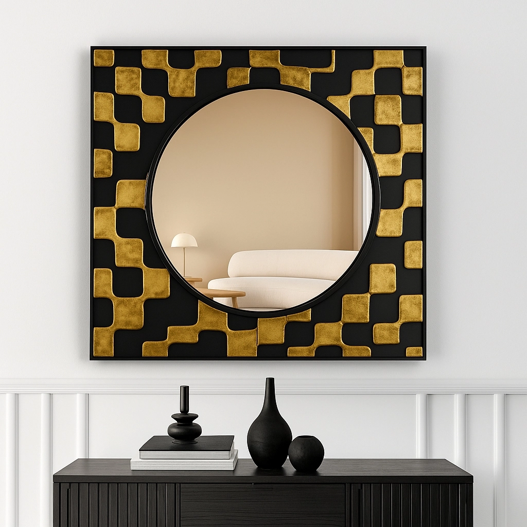 Altın Matris Kare  Ayna