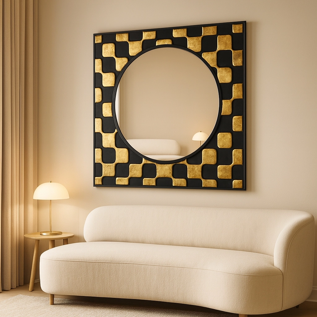 Altın Matris Kare  Ayna