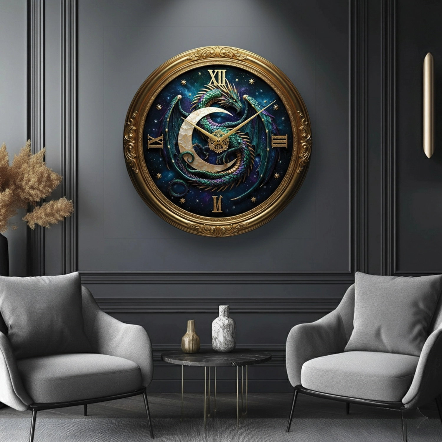 Ayışığı Cam Duvar Saati