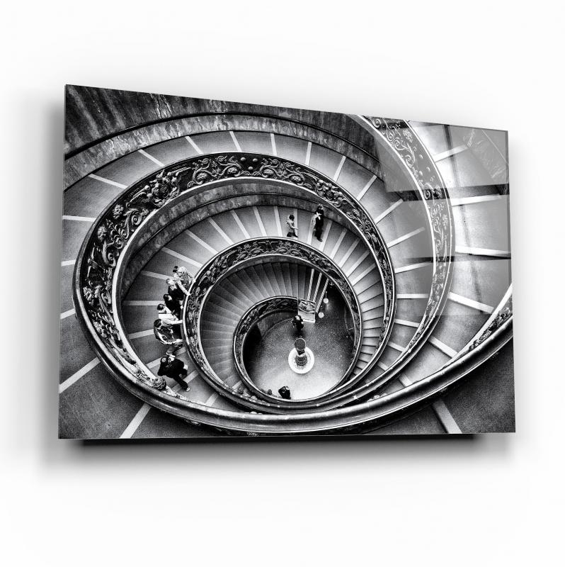 Spiral Merdivenler Cam Tablo