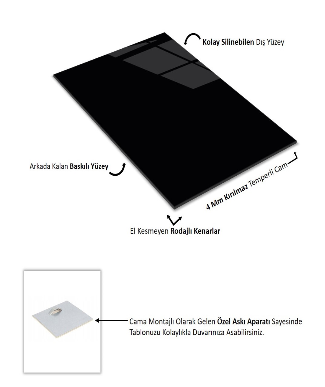 Siyah Beyaz Manzara Triple Cam Tablo Seti