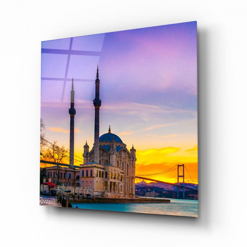 İstanbul Cami Manzarası Cam Tablo