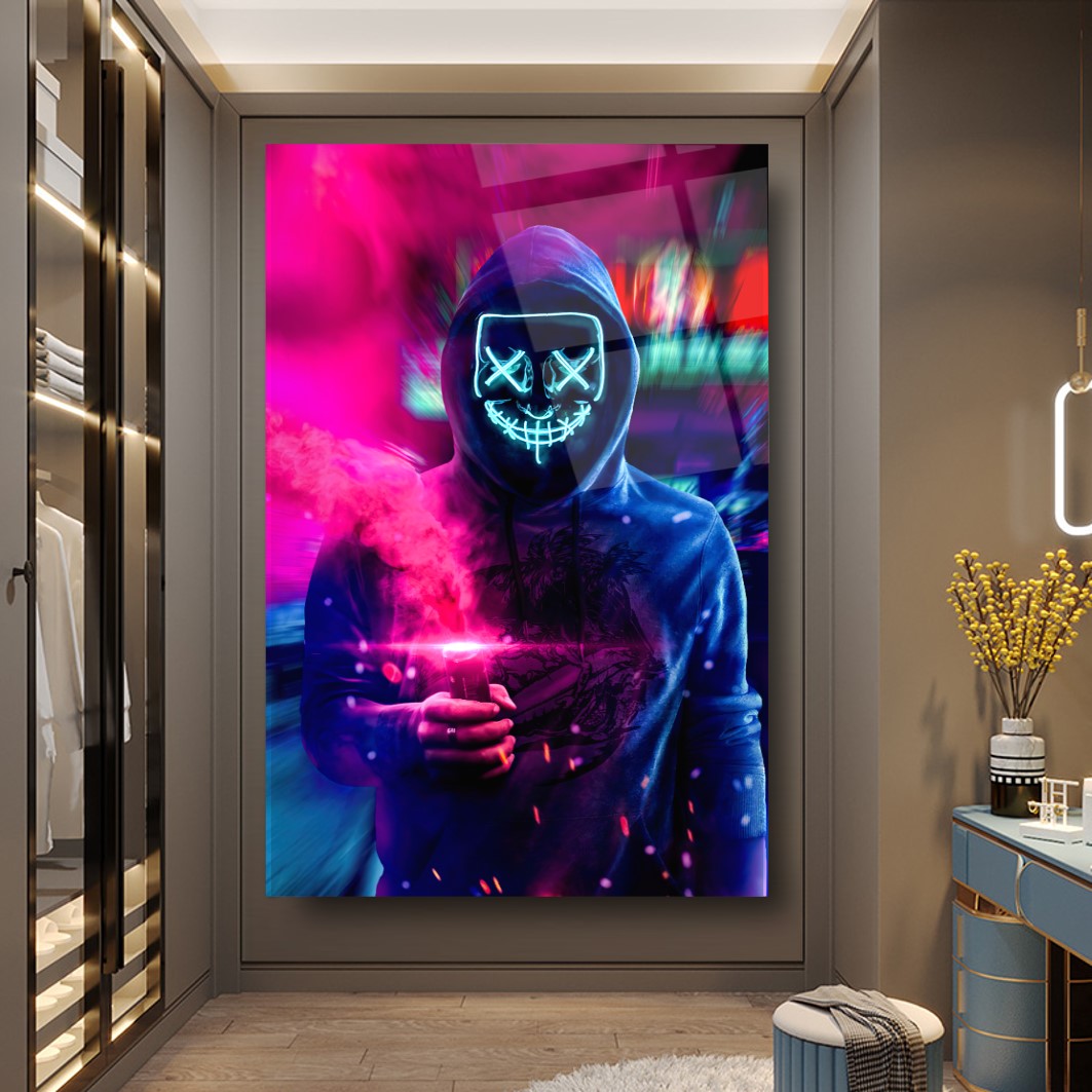 Neon Maske Cam Tablo