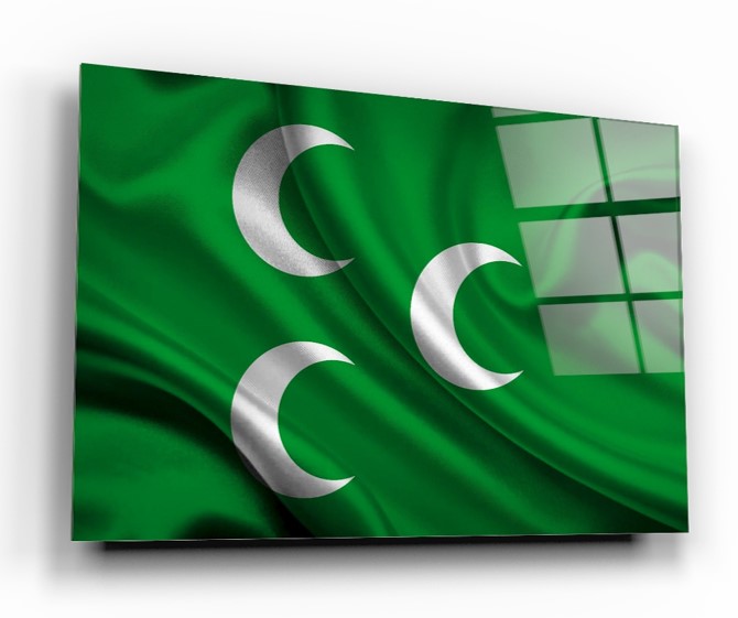 Osmanlı Bayrağı Cam Tablo