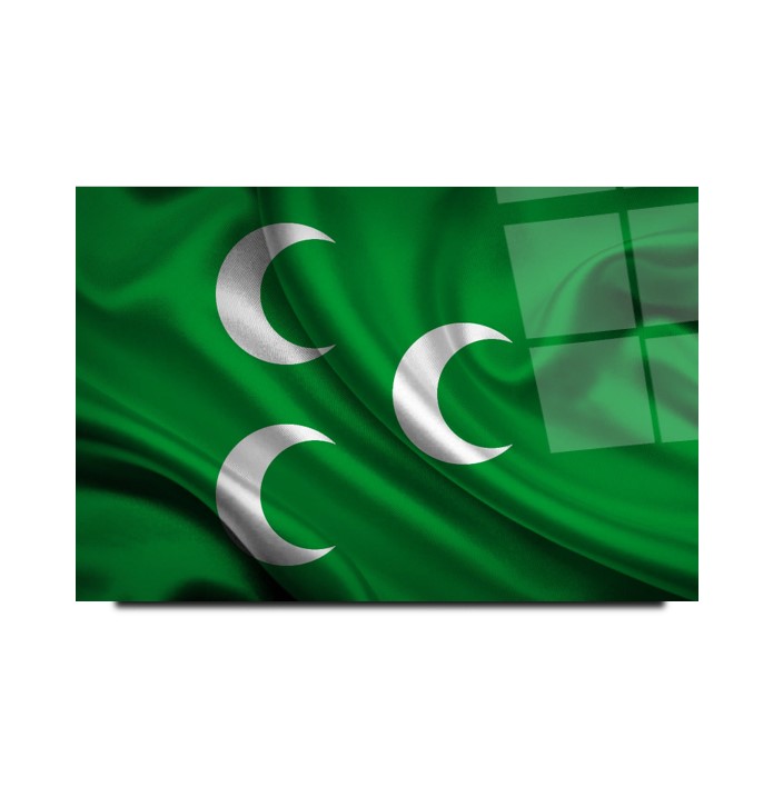 Osmanlı Bayrağı Cam Tablo