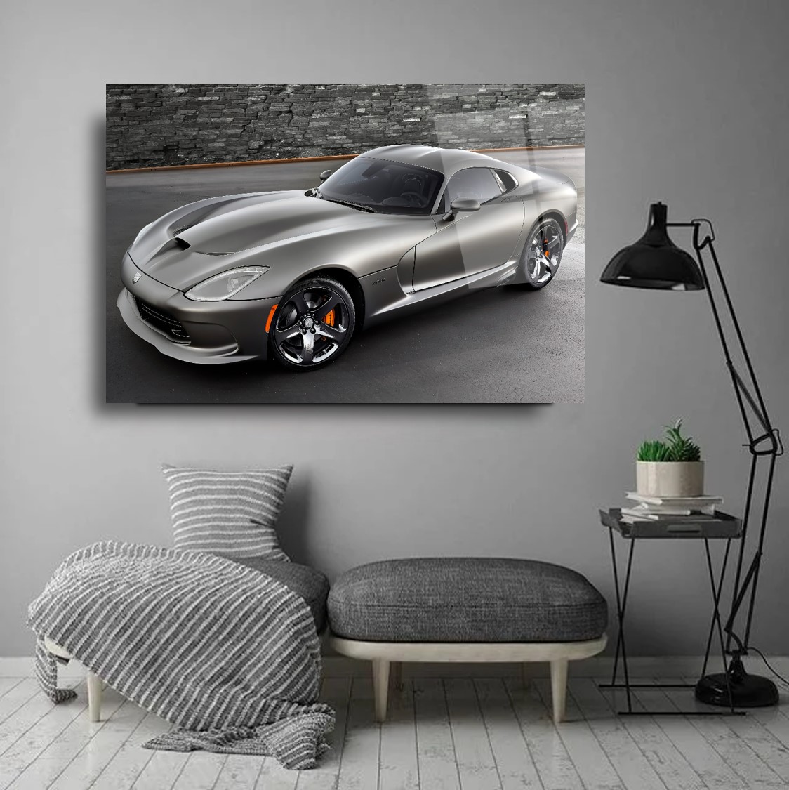 Spor Araba Cam Tablo