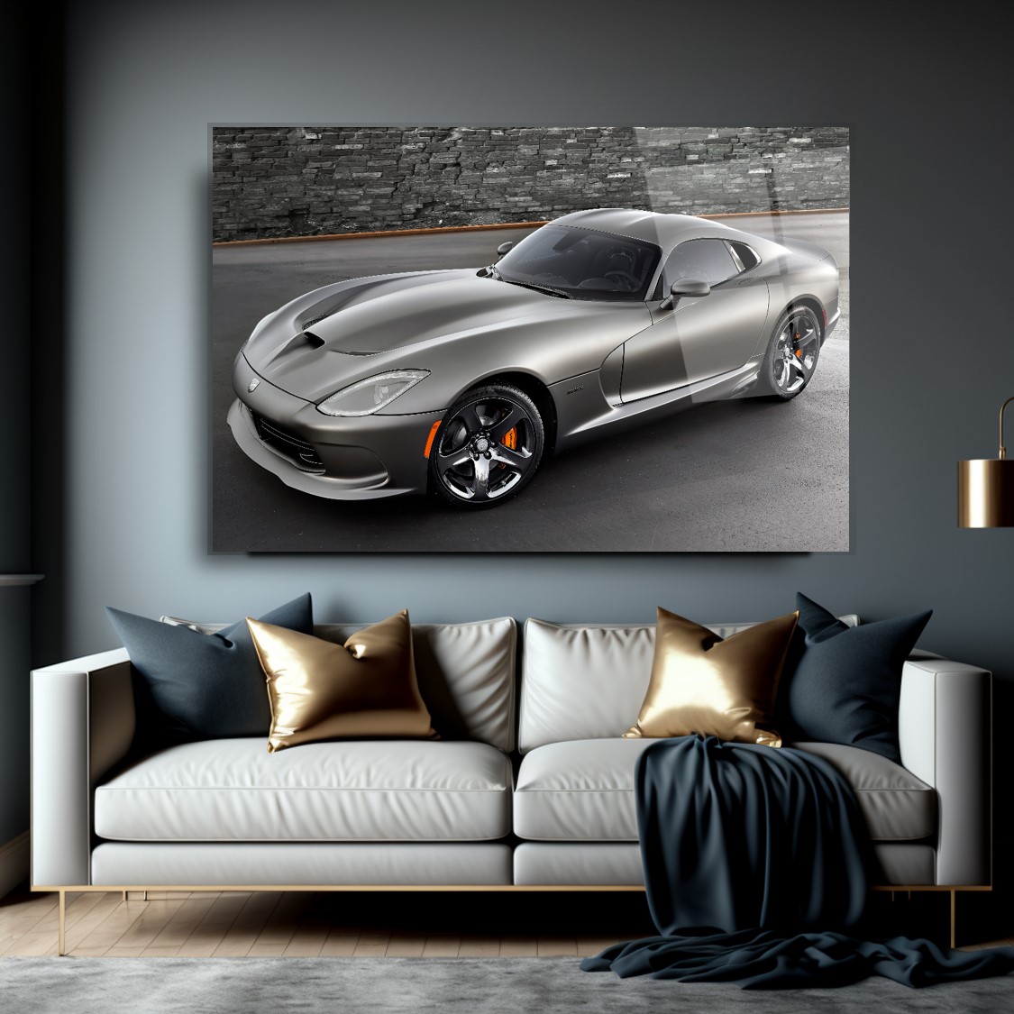 Spor Araba Cam Tablo