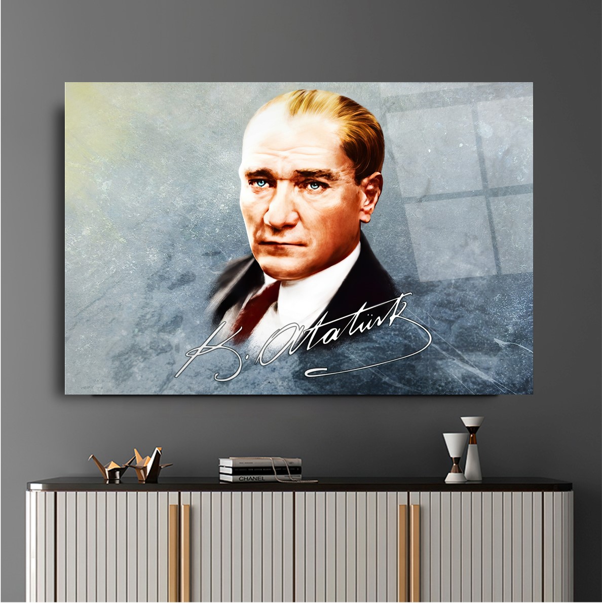 Atatürk Portresi Cam Tablo