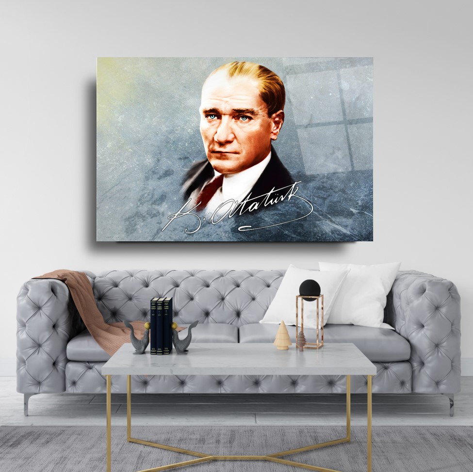 Atatürk Portresi Cam Tablo