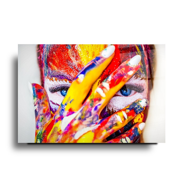 Kadın Silüeti Cam Tablo