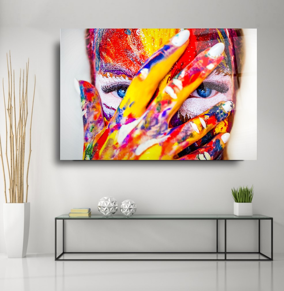 Kadın Silüeti Cam Tablo