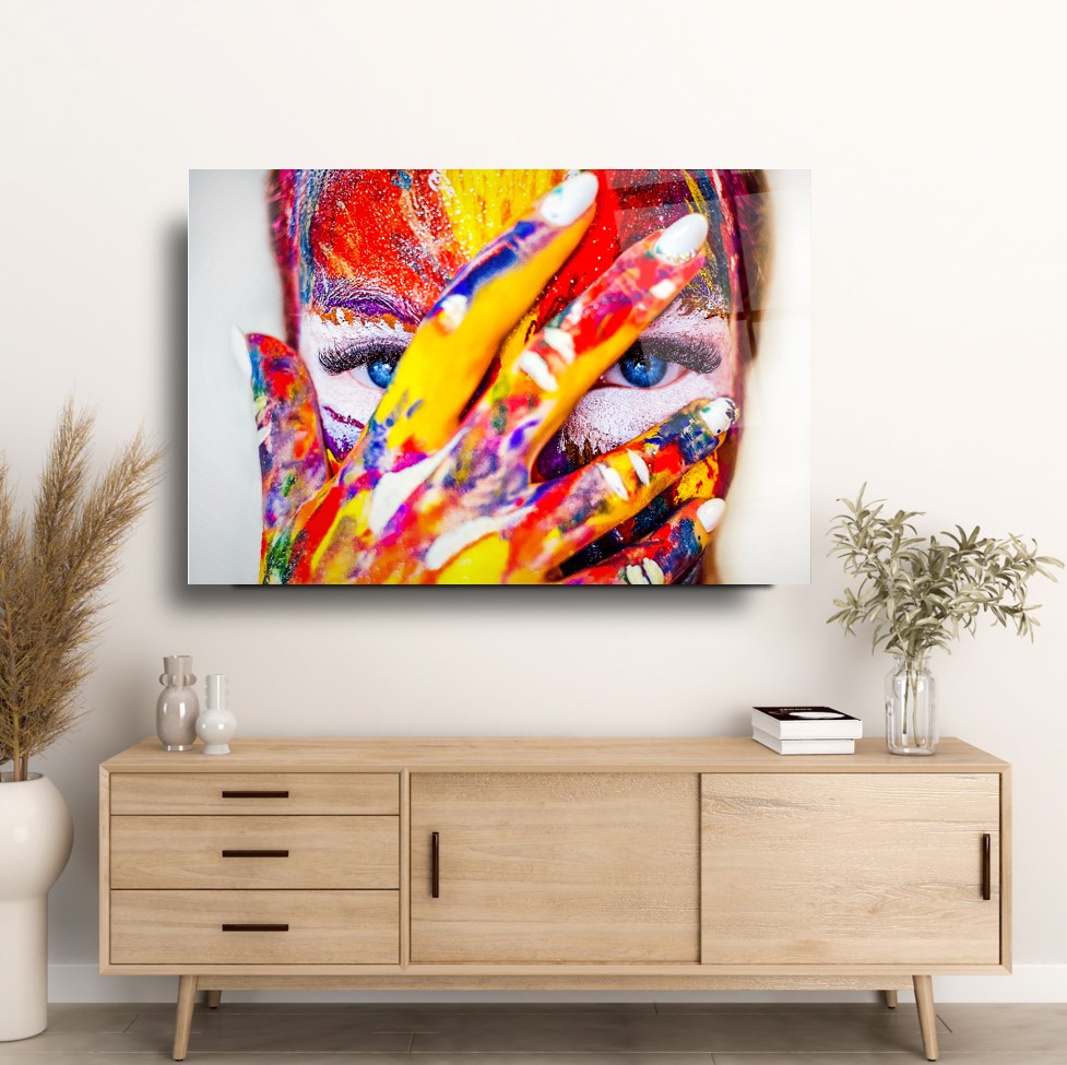 Kadın Silüeti Cam Tablo