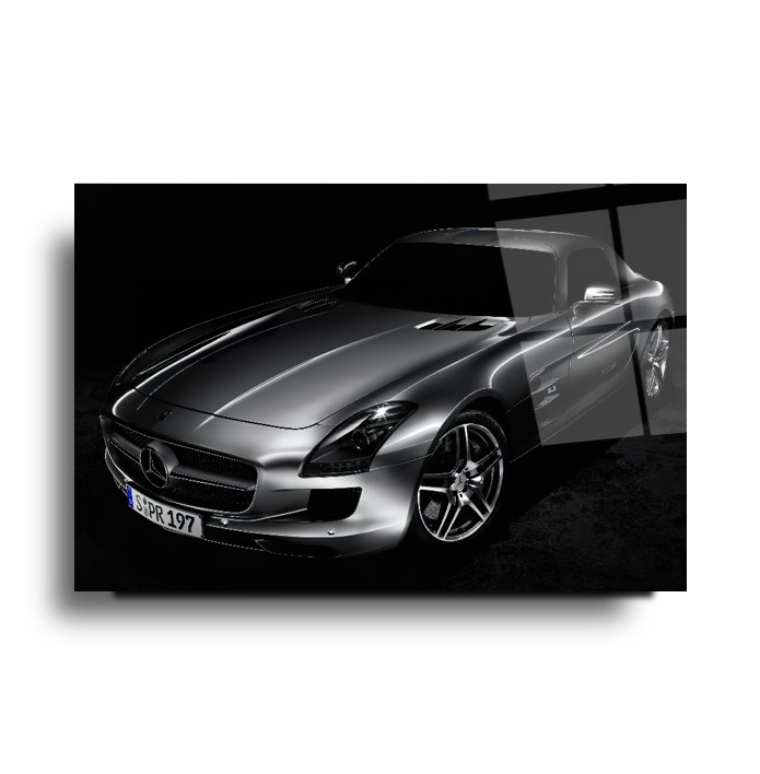 Spor Araba Cam Tablo