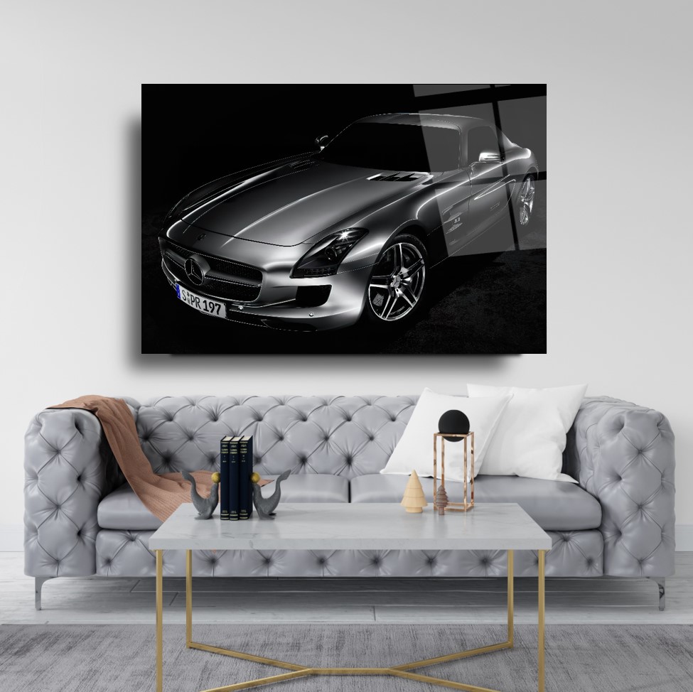 Spor Araba Cam Tablo