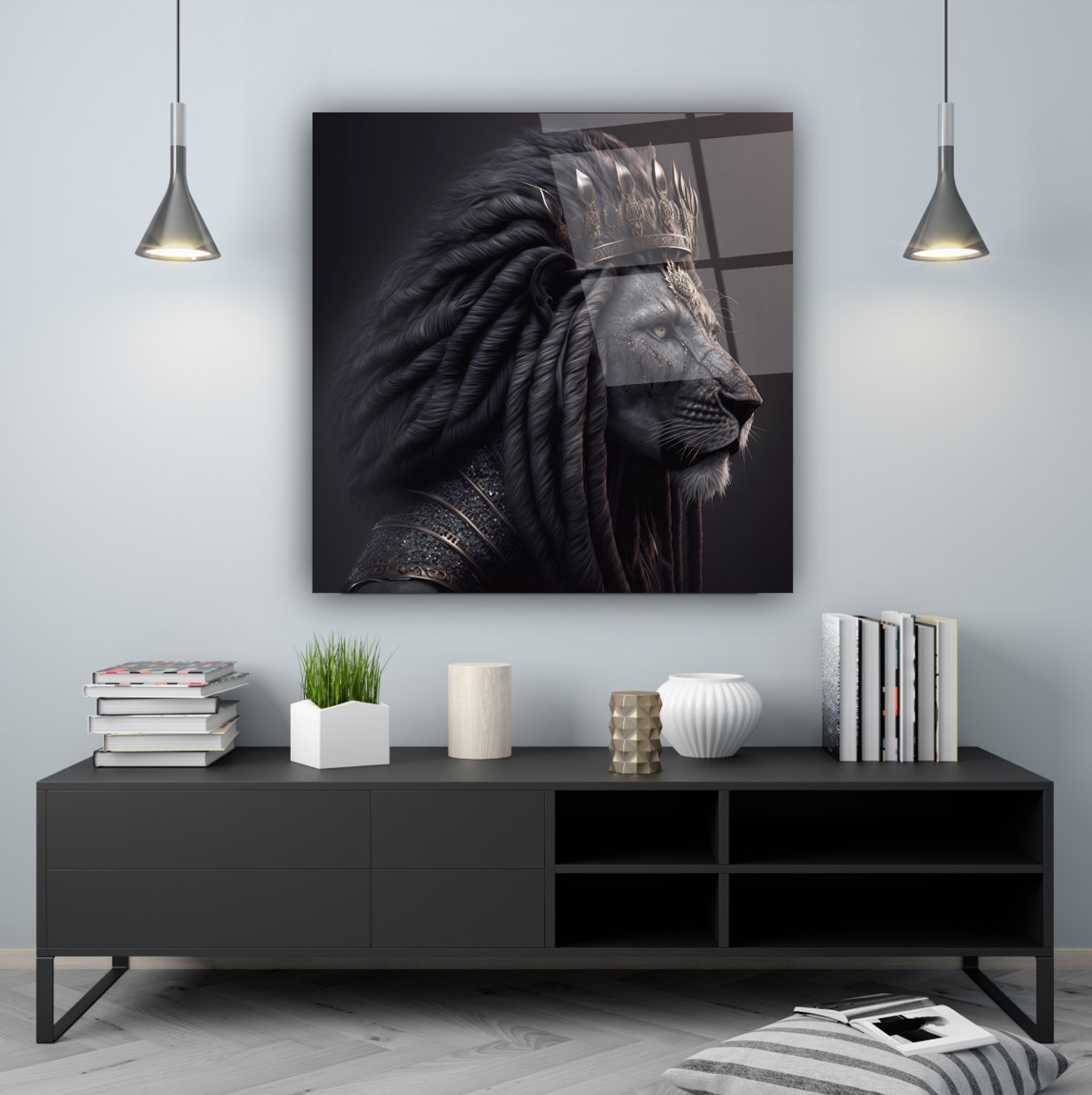 Aslan Cam Tablo 