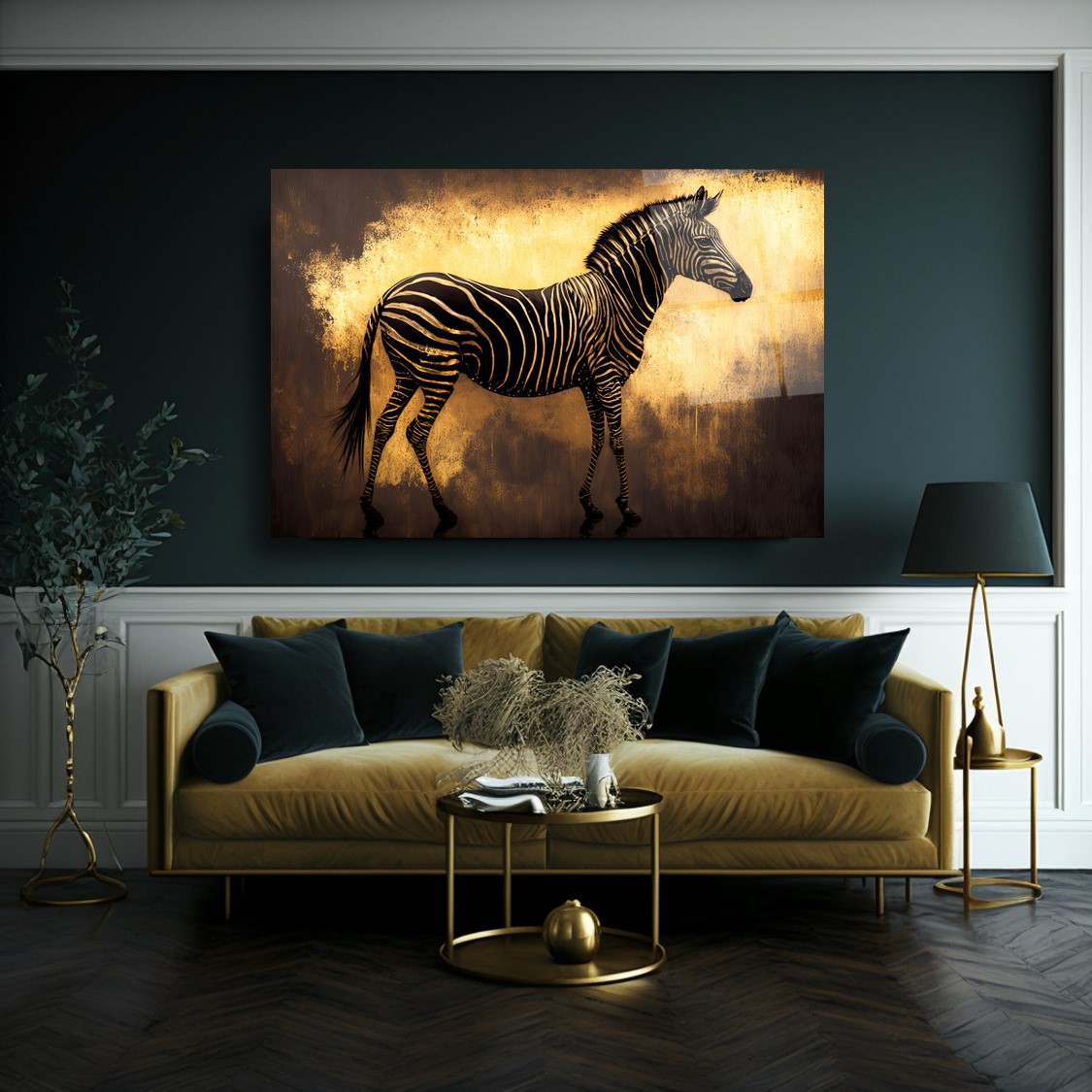 Gold Zebra Cam Tablo