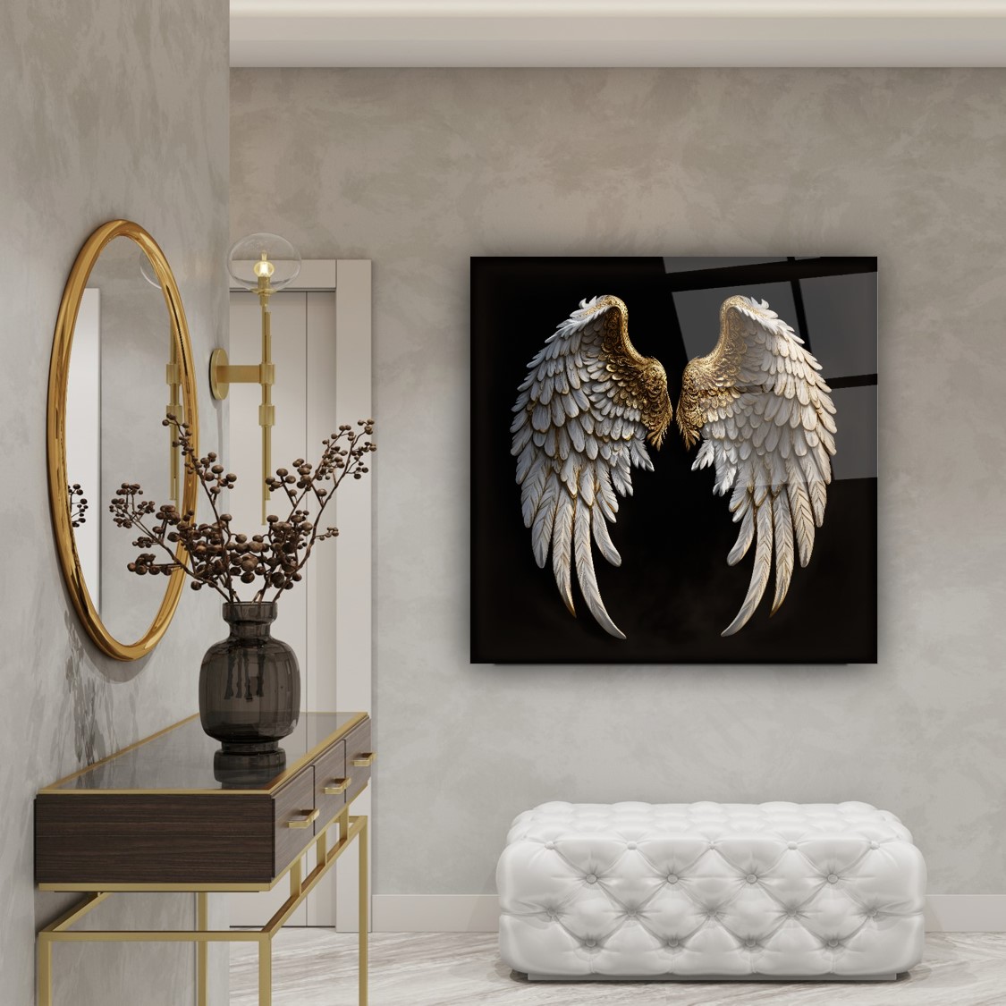 Gold Kanat Cam Tablo