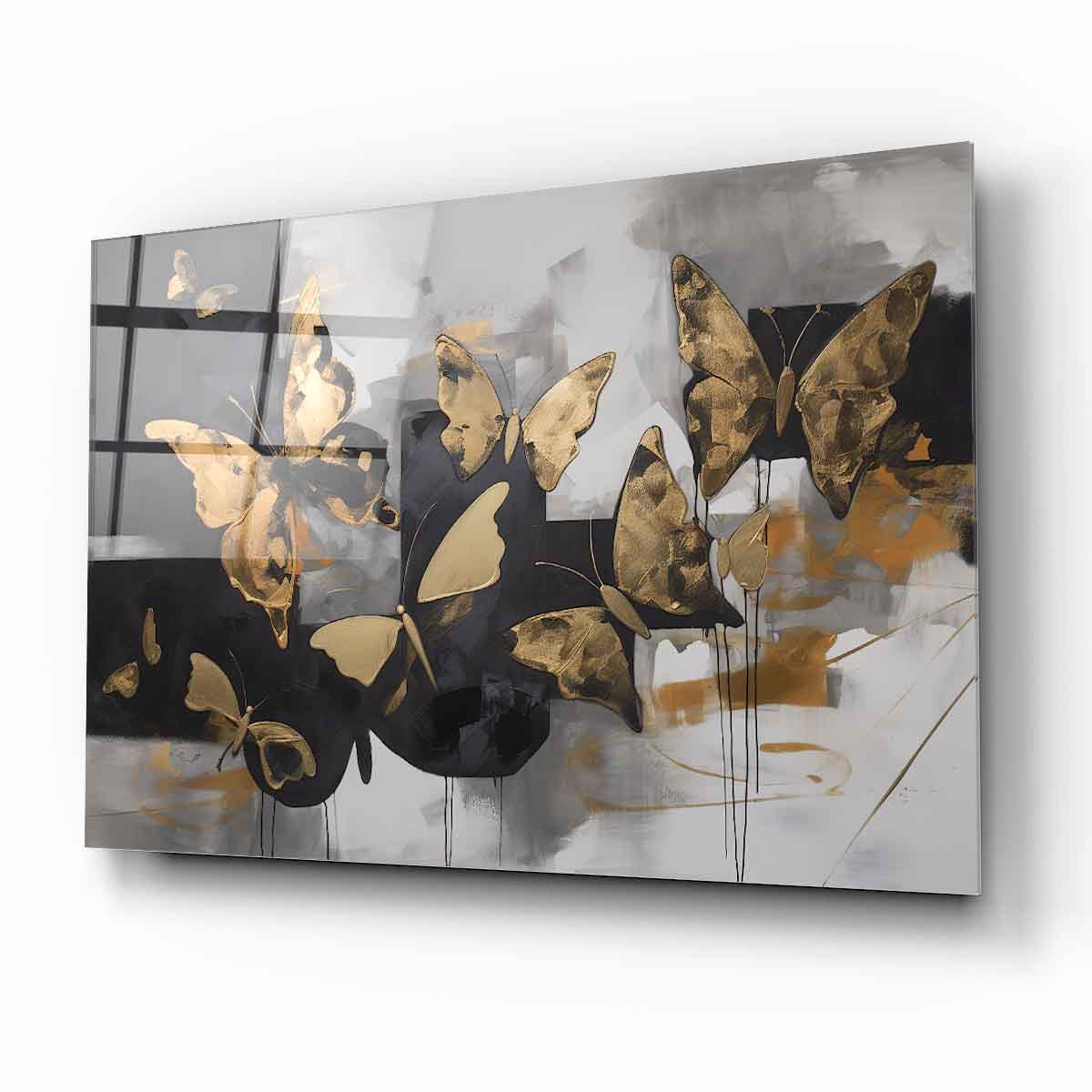 Kelebekler Cam Tablo