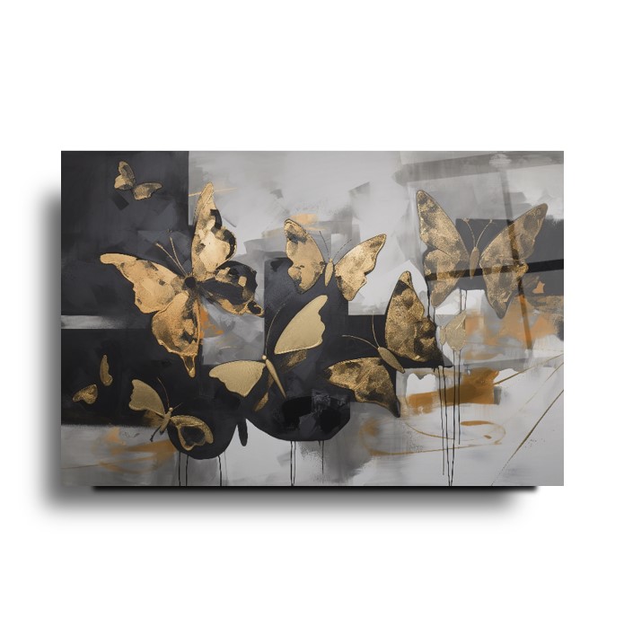 Kelebekler Cam Tablo