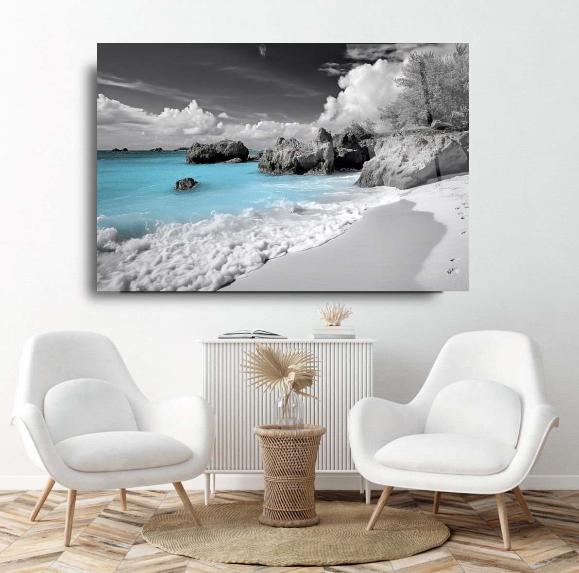 Deniz Manzarası  Cam Tablo