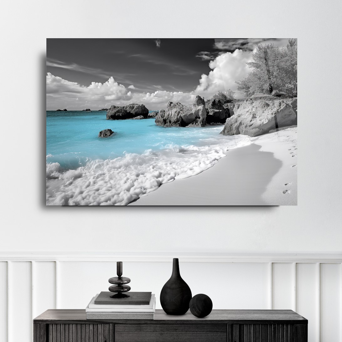 Deniz Manzarası  Cam Tablo