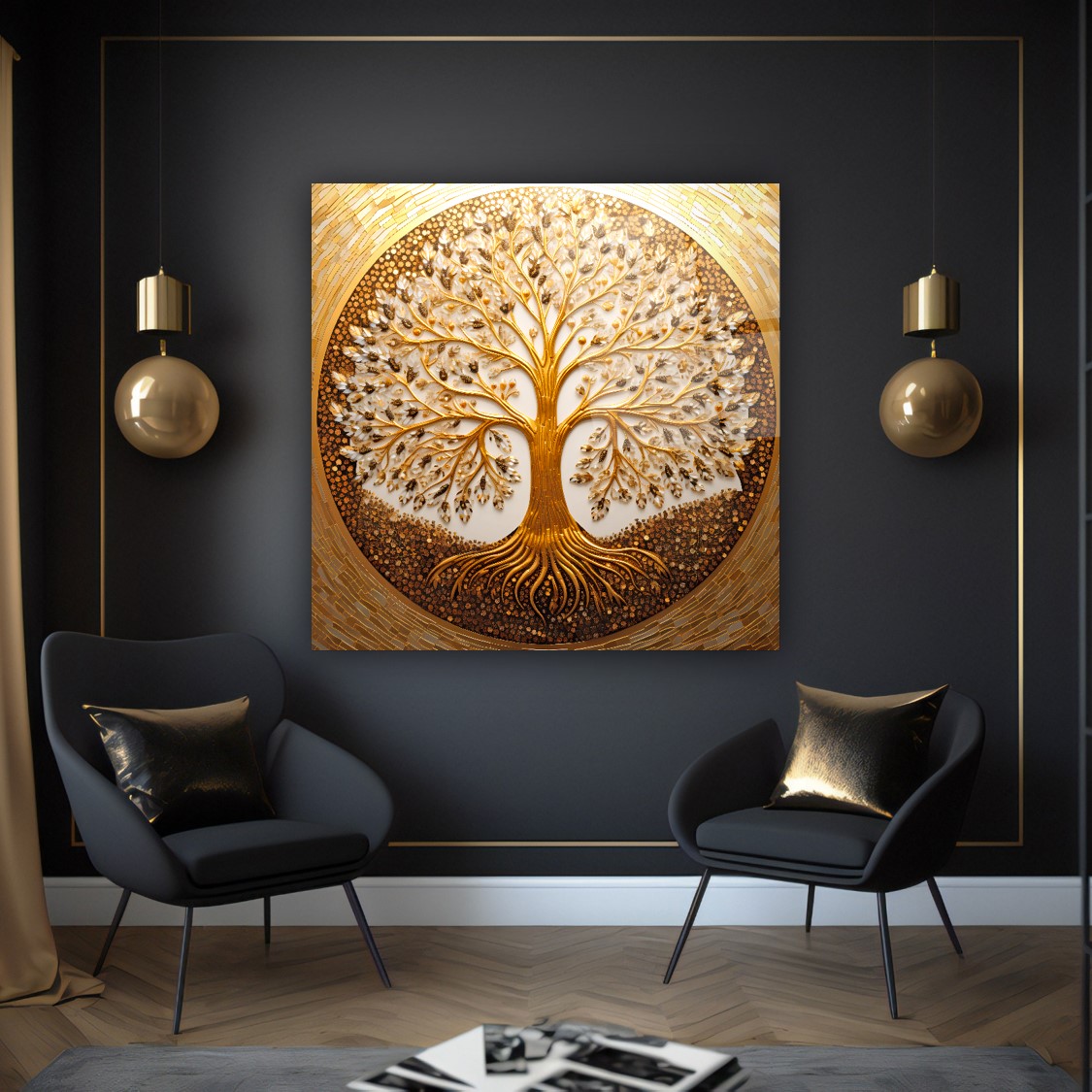 Hayat Ağacı Cam Tablo