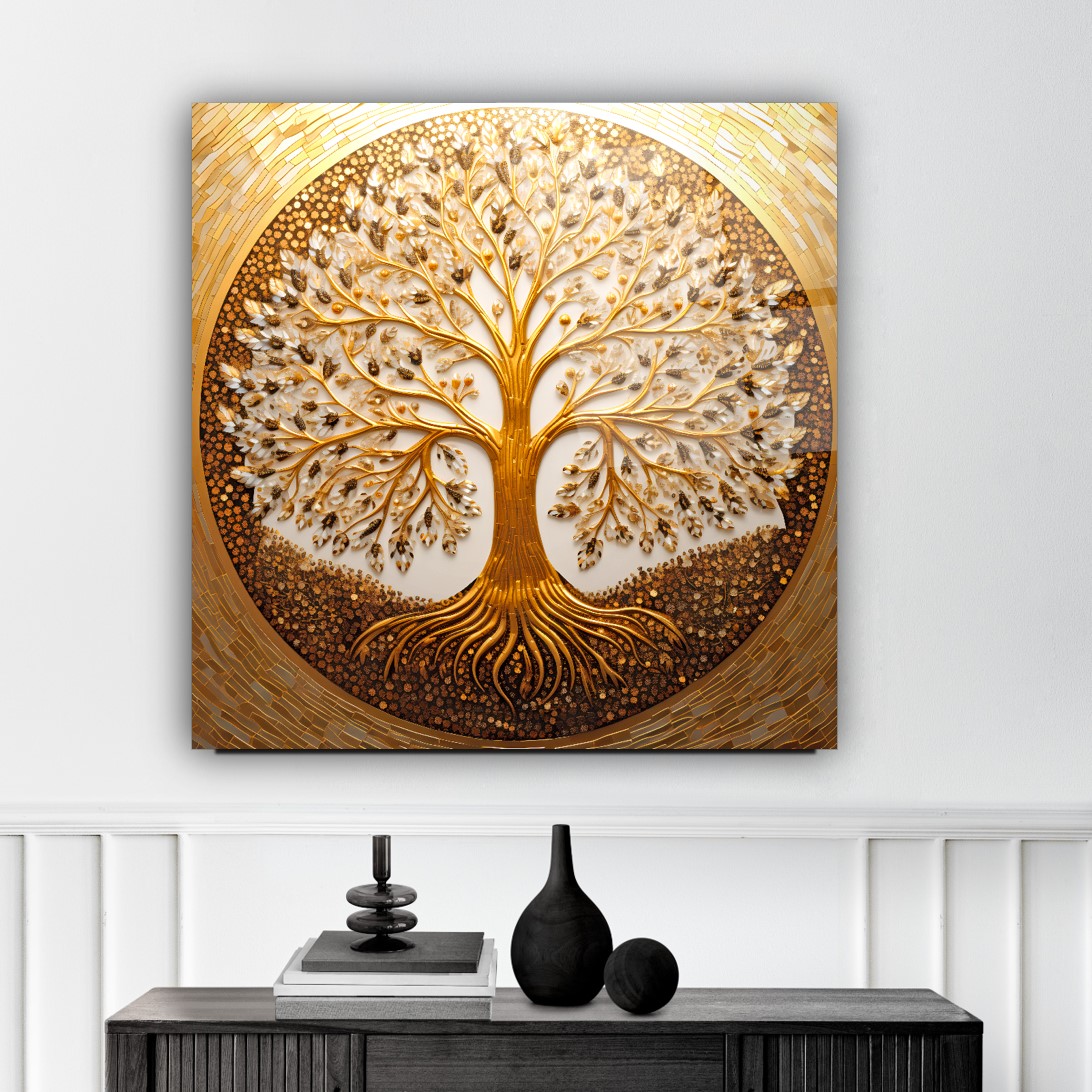 Hayat Ağacı Cam Tablo