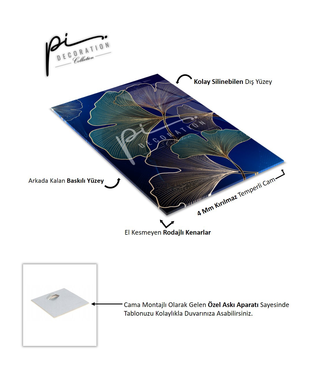 Yapraklar Double Cam Tablo Seti
