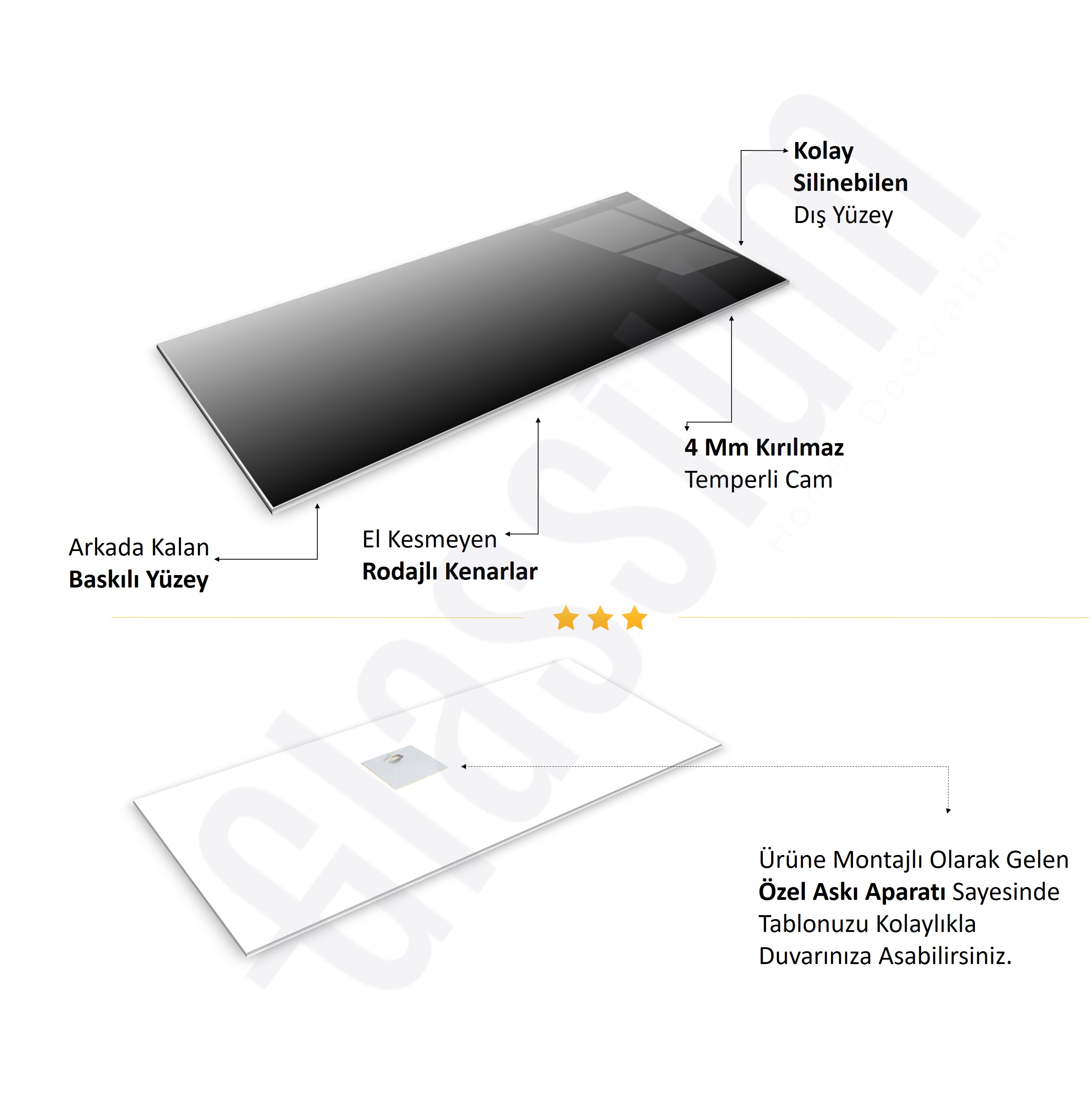 Aslan Panoramik Cam Tablo