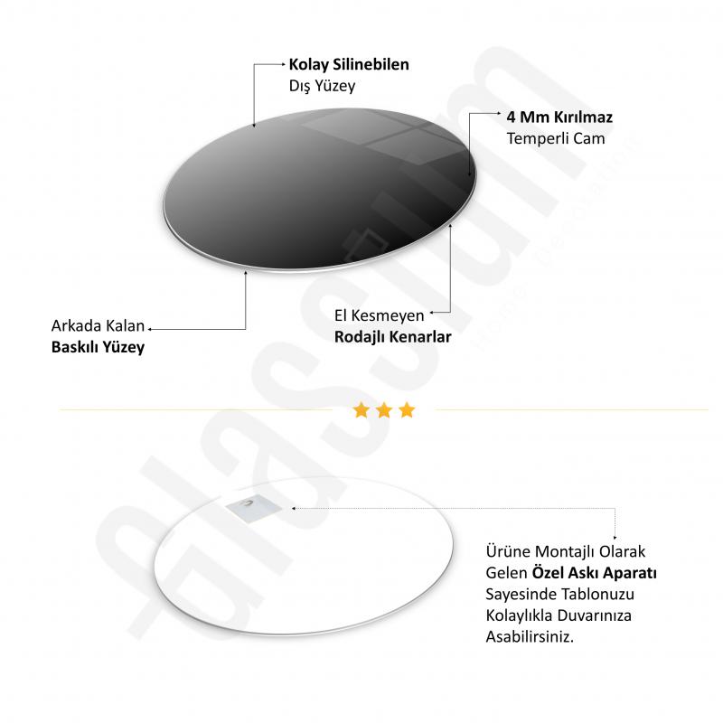 Çiçek Cam Tablo
