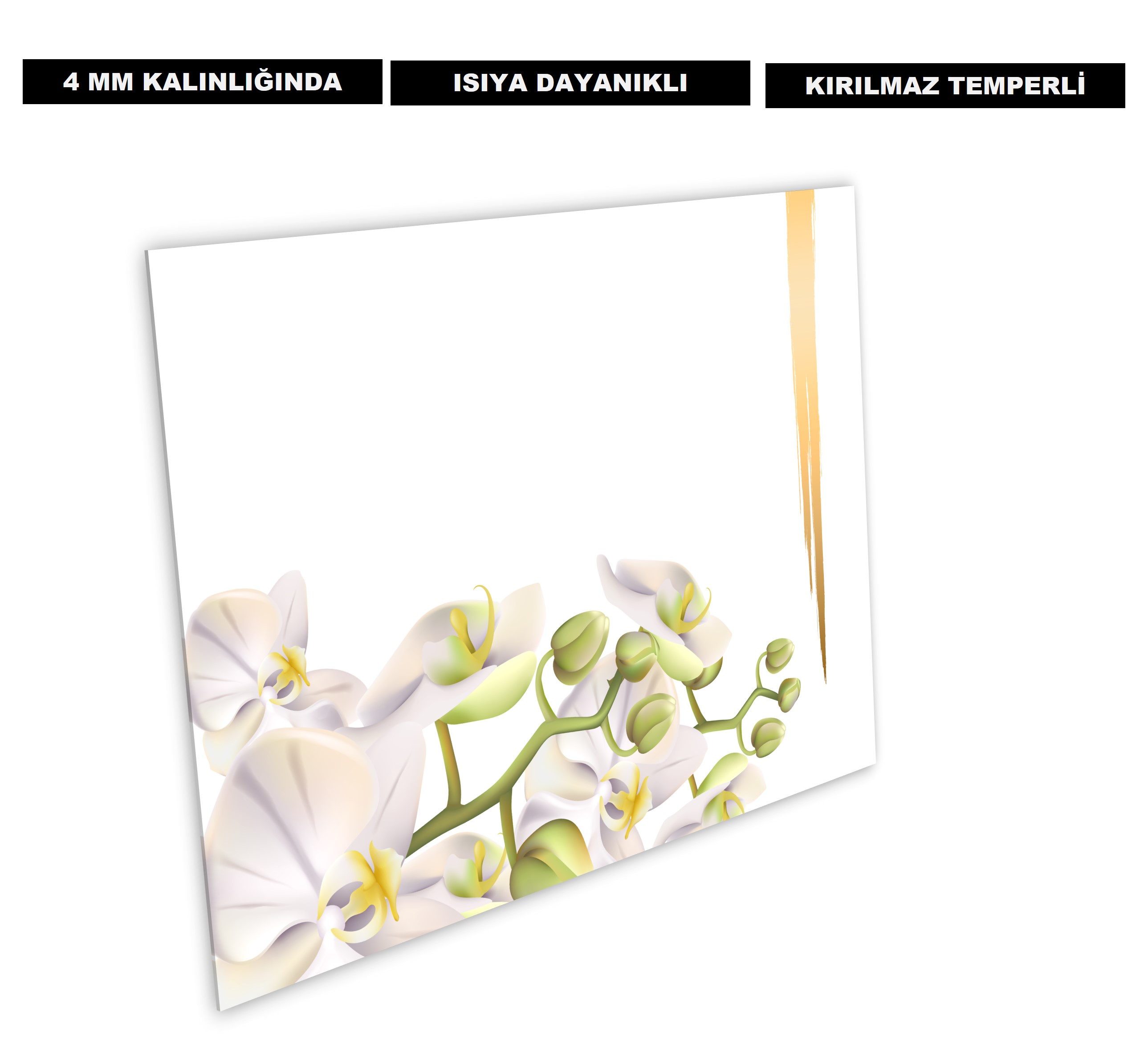 Çiçek Ocak Arkası Cam Koruyucu
