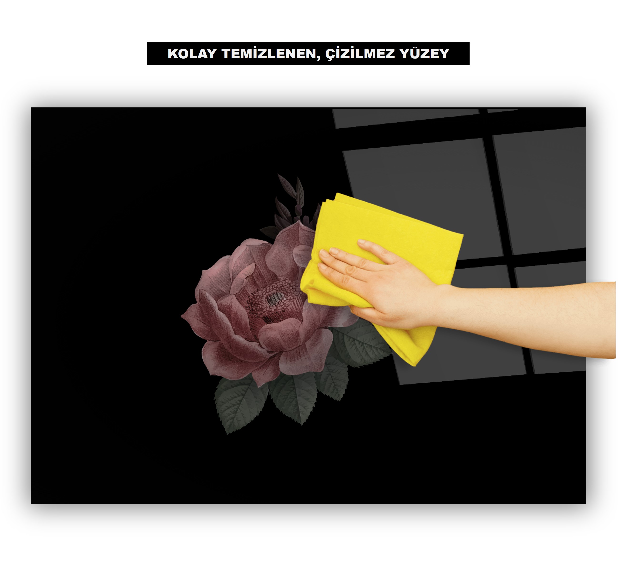 Gül Ocak Arkası Cam Koruyucu