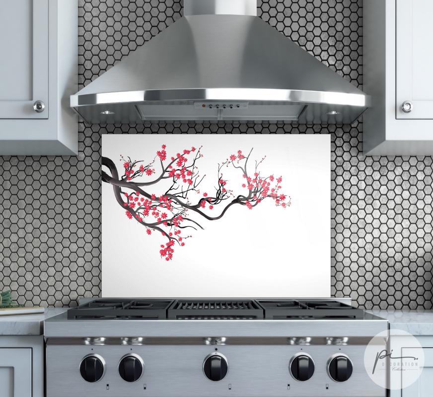 Ağaç Dalı  Ocak Arkası Cam Koruyucu