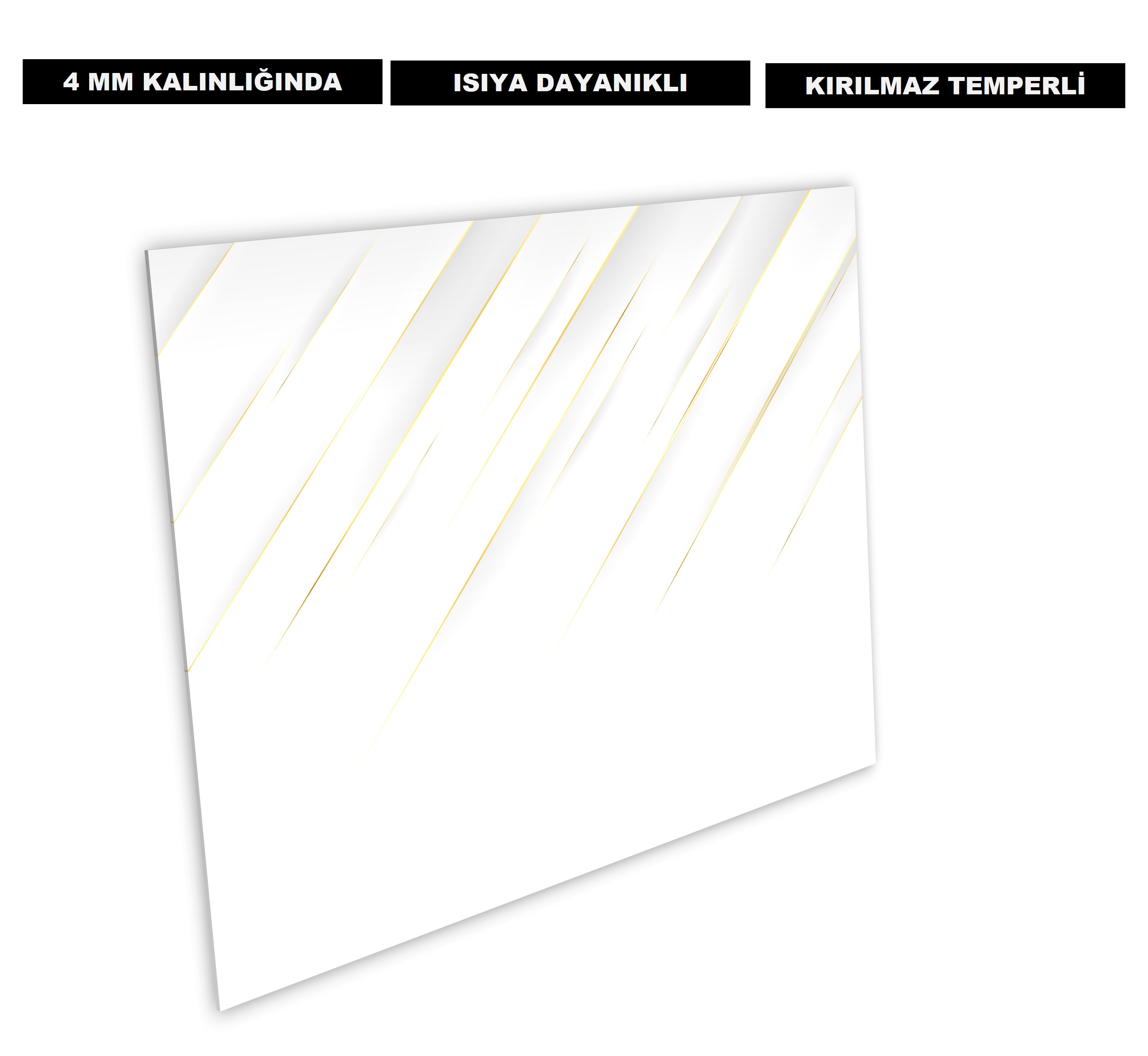 Soyut Ocak Arkası Cam Koruyucu