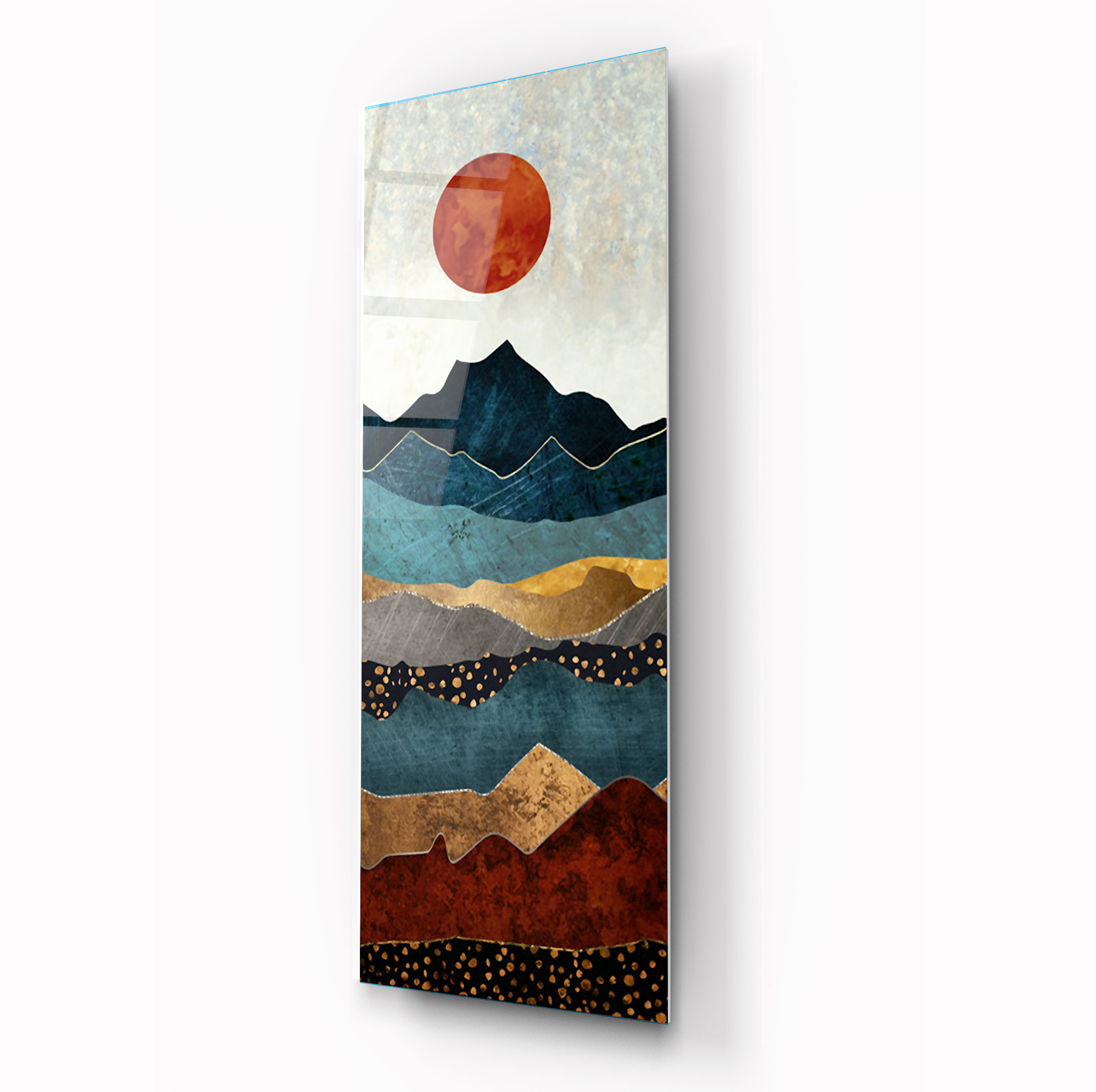 Soyut Panoramik Cam Tablo