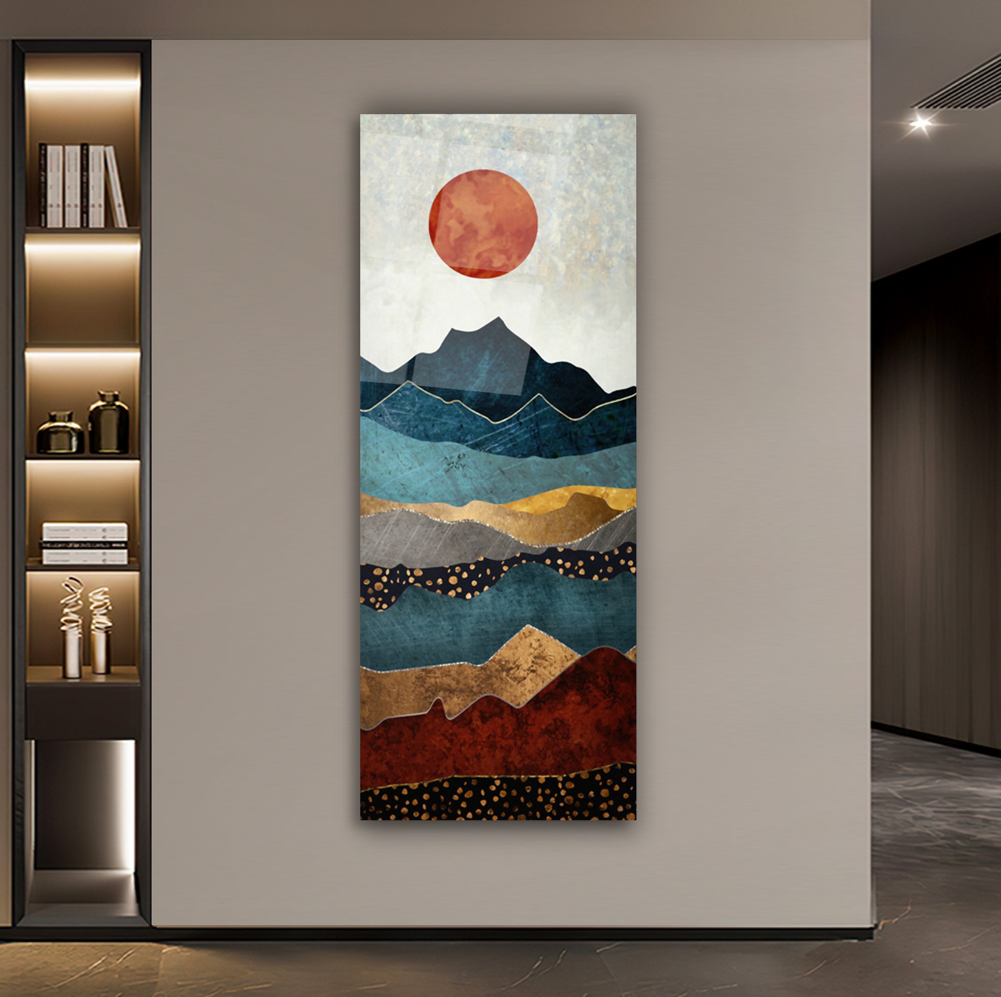 Soyut Panoramik Cam Tablo