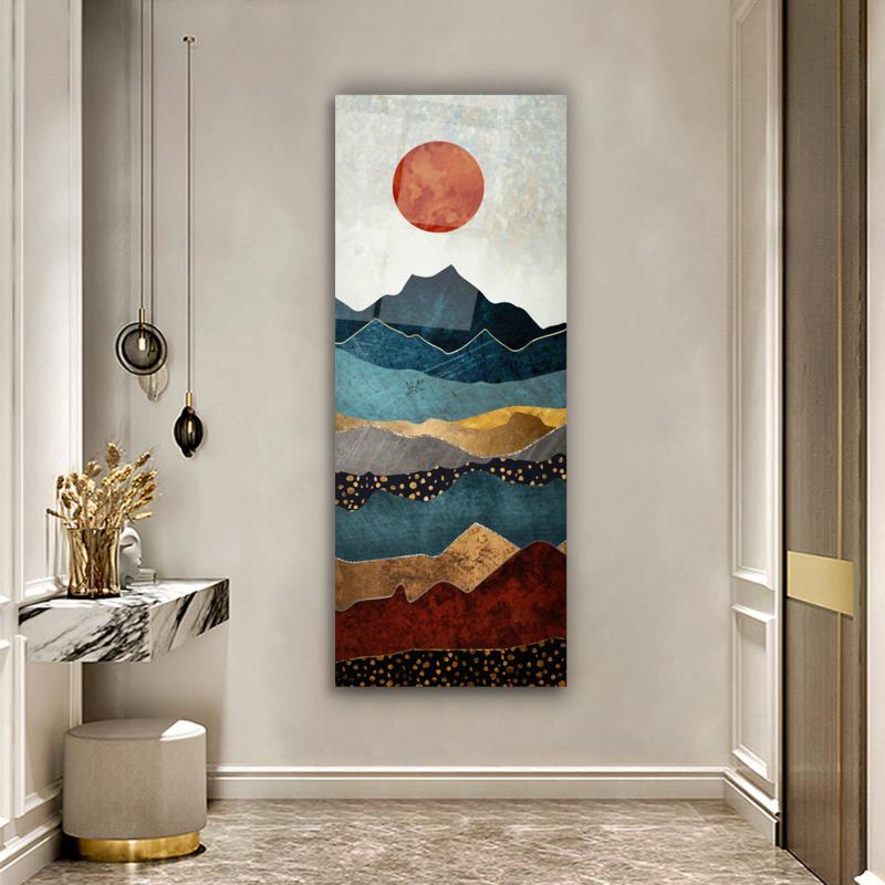 Soyut Panoramik Cam Tablo