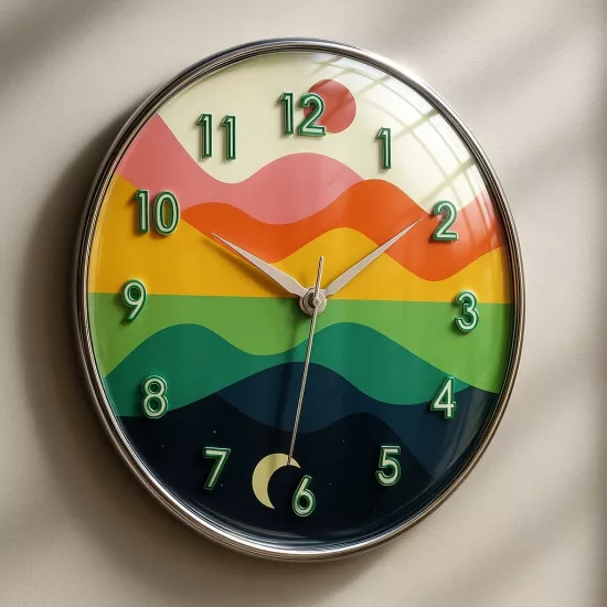 Çocuk Odası Cam Duvar Saati