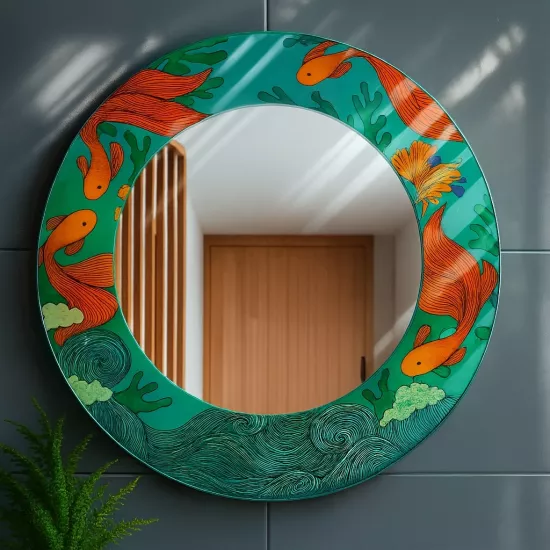 Japon Balıklı Ayna