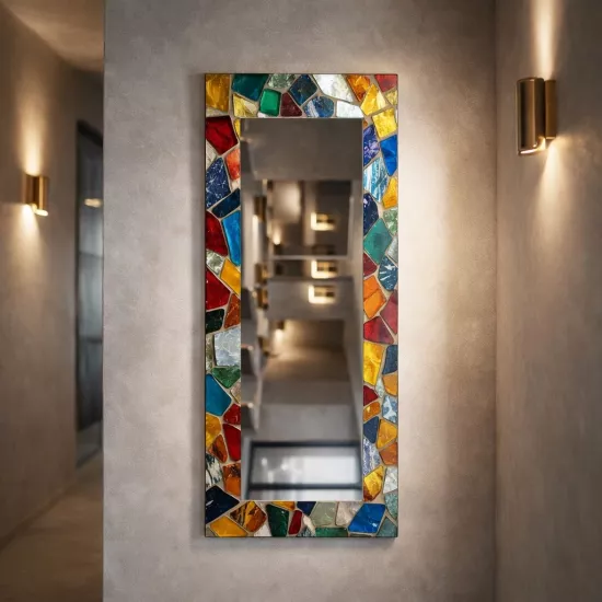 Renkli Baskılı Dikey Panoramik Ayna