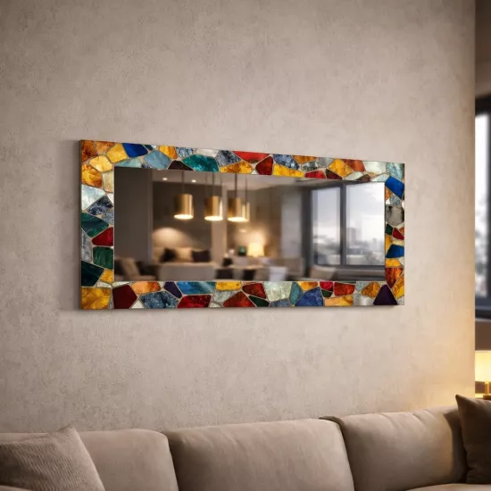 Renkli Baskılı Panoramik Ayna