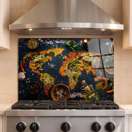 Baharattan Dünya Ocak Arkası Cam Koruyucu