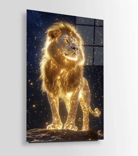 Gold Aslan Cam Tablo