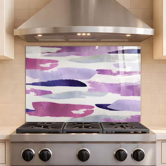 Mor Lila Ocak Arkası Cam Koruyucu