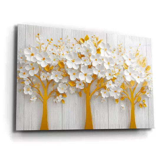 Beyaz Ağaç Ocak Arkası Cam Koruyucu