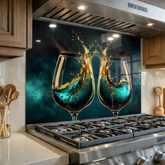 Kadehli Ocak Arkası Cam Koruyucu