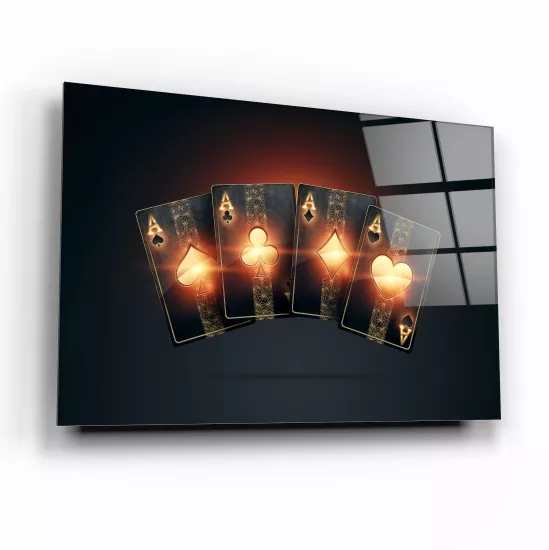 İskambil Kartlı Ocak Arkası Cam Koruyucu